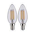 Paulmann Filamentlamp kaarsvorm C35 set van 2 E14 4,5W 470lm 2700K CRI >80 