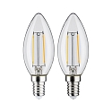 Paulmann Filamentlamp kaarsvorm FILAMENT C35 set van 2, schakelbaar E14 2,7W 250lm 2700K CRI >80 