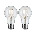 Filamentlamp standaardvorm FILAMENT A60 set van 2, schakelbaar E27 5W 470lm 2700K CRI >80 
