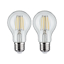 Paulmann Filamentlamp standaardvorm FILAMENT A60 set van 2, schakelbaar E27 5W 470lm 2700K CRI >80 