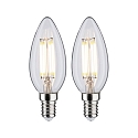 Filamentlamp kaarsvorm set van 2 E14 4,8W 470lm 4000K 360� CRI >80 