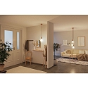 Paulmann filament lamp globe GLOBE G125 WHITE LAMPION V2 ribbed, recessed G125 matt E27 4,3W 400lm 3000K CRI >80 dimmable