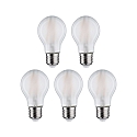 Paulmann LED lamp peervorm set van 5 E27 7W 806lm 2700K CRI 80-89