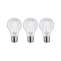 filament lamp standard ECO-LINE AGL set of 3, switchable A60 clear E27 3x 4W 840lm 3000K 360� CRI >80  clear