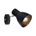 Paulmann Spot DAVY 1-vlams E27, chroom, zwart mat dimbaar