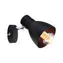 Paulmann Spot DAVY 1-vlams E27, chroom, zwart mat dimbaar