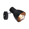 Paulmann Spot DAVY 1-vlams E27, chroom, zwart mat dimbaar