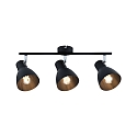 Paulmann spot DAVY 3 flames E27, chrome, black matt dimmable