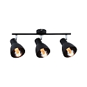 Paulmann spot DAVY 3 flames E27, chrome, black matt dimmable