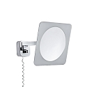 Paulmann Spiegel met verlichting BELA LED 3-voudig, met schakelaar, met scharnierende arm, met stekker, instelbaar IP44, chroom, wit 