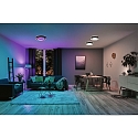 wall and ceiling luminaire RAINBOW DYNAMIC large, tunable white, RGB IP20, black, white dimmable