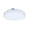 Paulmann wall and ceiling luminaire LUENA IP44, chrome, mat 