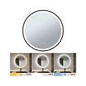 Paulmann mirror with lighting MIRRA LED � 59CM round, CCT Switch, with touch dimmer, with heating function IP44, mat, black dimmable