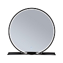 Paulmann mirror with lighting MIRO � 50CM round, with frame, tunable white, with shelf IP44, black matt 
