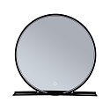 Paulmann mirror with lighting MIRO � 50CM round, with frame, tunable white, with shelf IP44, black matt 
