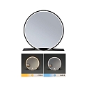 Paulmann mirror with lighting MIRO � 50CM round, with frame, tunable white, with shelf IP44, black matt 