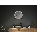 Paulmann mirror with lighting MIRO � 50CM round, with frame, tunable white, with shelf IP44, black matt 
