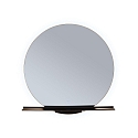 mirror with lighting MIRO � 50CM round, without frame, tunable white, with shelf IP44, black matt 