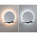 Paulmann mirror with lighting MIRO � 50CM round, without frame, tunable white, with shelf IP44, black matt 
