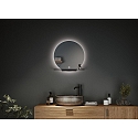 Paulmann mirror with lighting MIRO � 50CM round, without frame, tunable white, with shelf IP44, black matt 