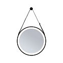 mirror with lighting MIRO � 40CM round, tunable white, with suspension kit IP44, black matt 
