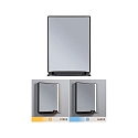 Paulmann mirror with lighting MIRO 45 X 60CM square, tunable white, with shelf IP44, black matt 