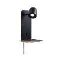 Paulmann Leesarmatuur MALENA met USB-aansluiting GU10 IP20, zwart 