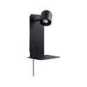 Paulmann Leesarmatuur MALENA met USB-aansluiting GU10 IP20, zwart 