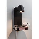 Paulmann Leesarmatuur MALENA met USB-aansluiting GU10 IP20, zwart 