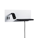 Paulmann Leesarmatuur SERRA LED met USB-aansluiting, rechts IP20, zwart, wit dimbaar