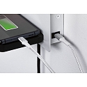 Paulmann Leesarmatuur SERRA LED met USB-aansluiting, rechts IP20, zwart, wit dimbaar