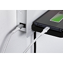 Paulmann Leesarmatuur SERRA LED met USB-aansluiting, links IP20, zwart, wit dimbaar