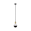 Paulmann Pendelarmatuur RAVI IP44 instelbaar E27 IP44, goud, zwart
