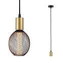 Paulmann Pendelarmatuur RAVI IP44 instelbaar E27 IP44, goud, zwart