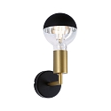 Wandarmatuur RAVI IP44 stijf E27 IP44, goud, zwart