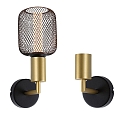 Wandarmatuur RAVI IP44 stijf E27 IP44, goud, zwart