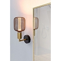 Wandarmatuur RAVI IP44 stijf E27 IP44, goud, zwart