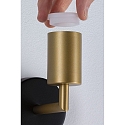 Wandarmatuur RAVI IP44 stijf E27 IP44, goud, zwart
