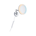 Spiegel met verlichting MASUA IP44 - 3X ZOOM 3-voudig, rond, met flexibele arm, CCT Switch, kantelbaar IP44 / IP20, chroom 