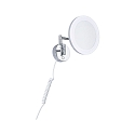 Paulmann Spiegel met verlichting MASUA IP44 - 3X ZOOM 3-voudig, rond, met flexibele arm, CCT Switch, kantelbaar IP44 / IP20, chroom 