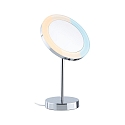 Spiegel met verlichting MASUA IP44 - 3X ZOOM 3-voudig, rond, CCT Switch, met stekker, instelbaar IP44 / IP20, chroom 