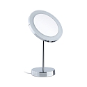Paulmann Spiegel met verlichting MASUA IP44 - 3X ZOOM 3-voudig, rond, CCT Switch, met stekker, instelbaar IP44 / IP20, chroom 