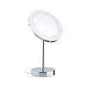 Paulmann Spiegel met verlichting MASUA IP44 - 3X ZOOM 3-voudig, rond, CCT Switch, met stekker, instelbaar IP44 / IP20, chroom 
