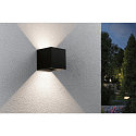 Paulmann Batterij wandlamp NYARA UP&DOWN hoekig IP44, zwart 