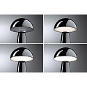 Paulmann battery table lamp ONZO with USB connection, with touch dimmer IP44, glossy, black dimmable