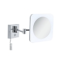 Paulmann Spiegel met verlichting JORA LED hoekig, met schakelaar, met scharnierende arm, CCT Switch, met stekker IP44, chroom, wit 
