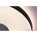 Paulmann ceiling luminaire PURIC PANE II up / down, round IP20, grey, black dimmable