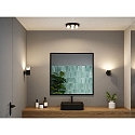 Paulmann ceiling luminaire KAME � 250MM 4 flames, round, switchable IP44, mat, signal black 