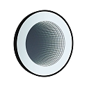 Paulmann mirror with lighting MIRO 3D LED INFINITY round, tunable white IP44, black matt dimmable