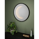 Paulmann mirror with lighting MIRO 3D LED INFINITY round, tunable white IP44, black matt dimmable
